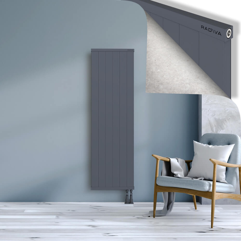 RIO Dekoratif Alüminyum Radyatör 1600x604 Antrasit