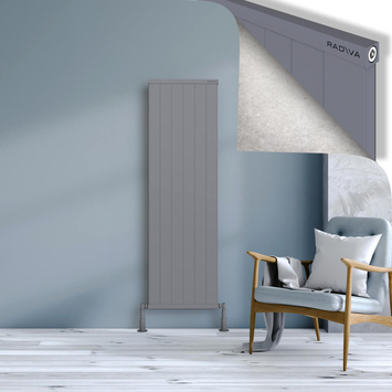 Radiva - Rio Dekoratif Alüminyum Radyatör 1600x604 Gri