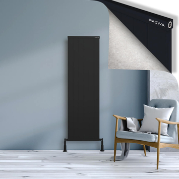 Radiva - Rio Dekoratif Alüminyum Radyatör 1600x604 Siyah