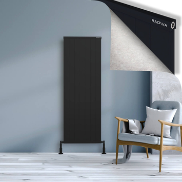 Radiva - Rio Dekoratif Alüminyum Radyatör 1600x704 Siyah