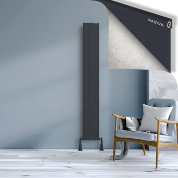 Radiva - Rio Dekoratif Alüminyum Radyatör 1800x304 Koyu Antrasit