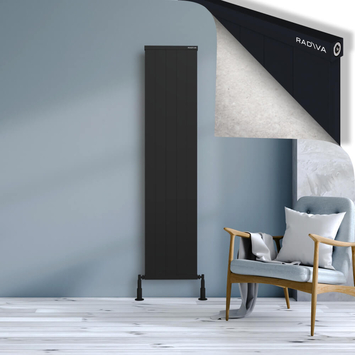 Radiva - Rio Dekoratif Alüminyum Radyatör 1800x504 Siyah
