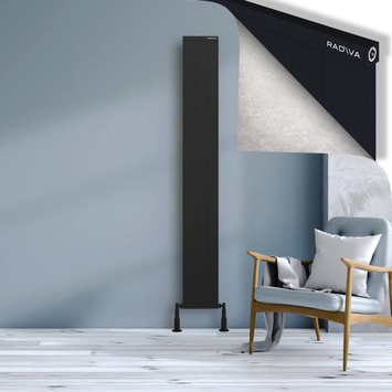 Radiva - Rio Dekoratif Alüminyum Radyatör 1900x304 Siyah