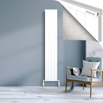 Radiva - Rio Dekoratif Alüminyum Radyatör 1900x404 Beyaz
