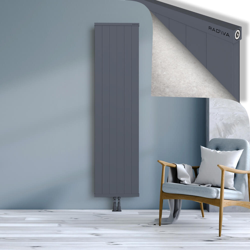 RIO Dekoratif Alüminyum Radyatör 1900x604 Antrasit