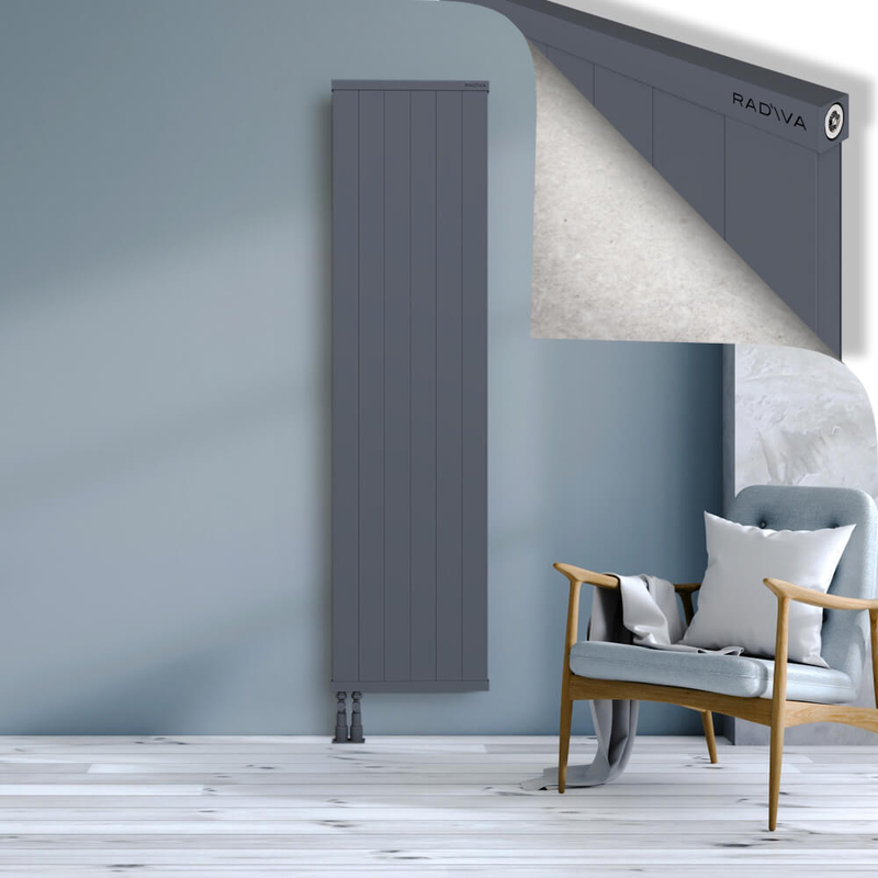RIO Dekoratif Alüminyum Radyatör 1900x604 Antrasit