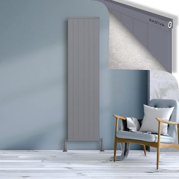 Radiva - Rio Dekoratif Alüminyum Radyatör 1900x604 Gri