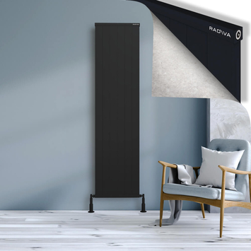 Radiva - Rio Dekoratif Alüminyum Radyatör 1900x604 Siyah