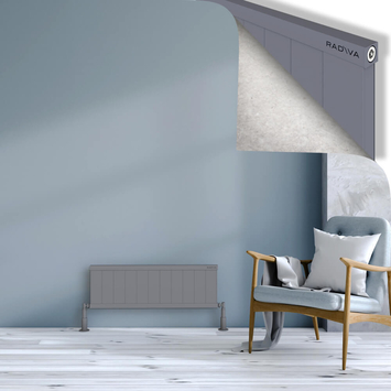 Radiva - Rio Dekoratif Alüminyum Radyatör 300x1104 Gri