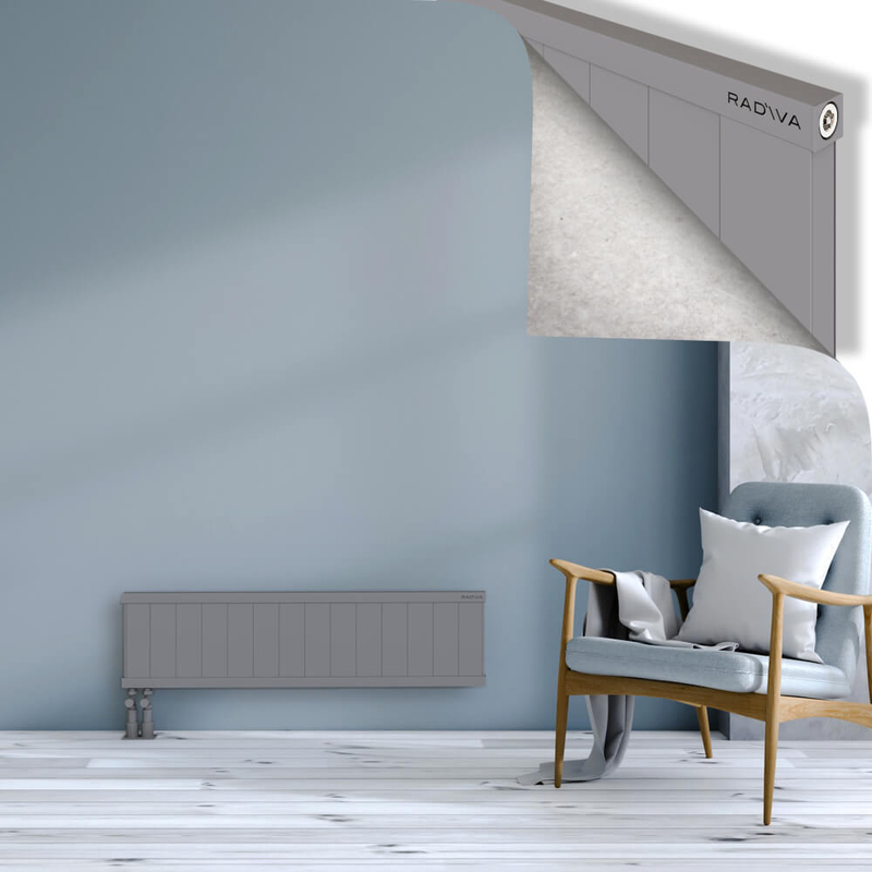 RIO Dekoratif Alüminyum Radyatör 300x1404 Gri