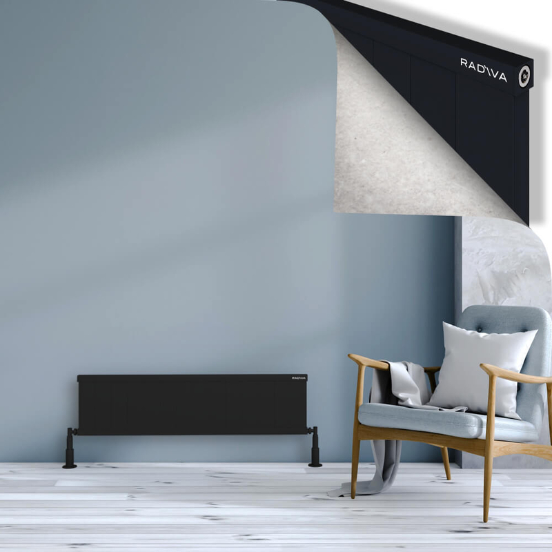 RIO Dekoratif Alüminyum Radyatör 300x1404 Siyah