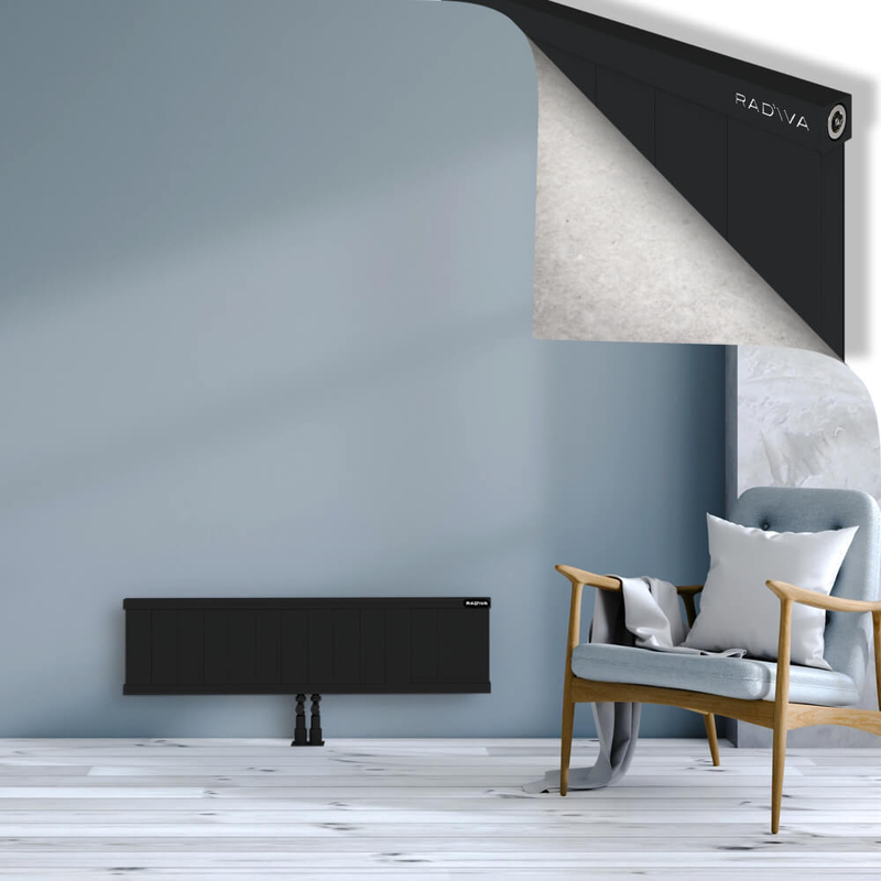 RIO Dekoratif Alüminyum Radyatör 300x1404 Siyah