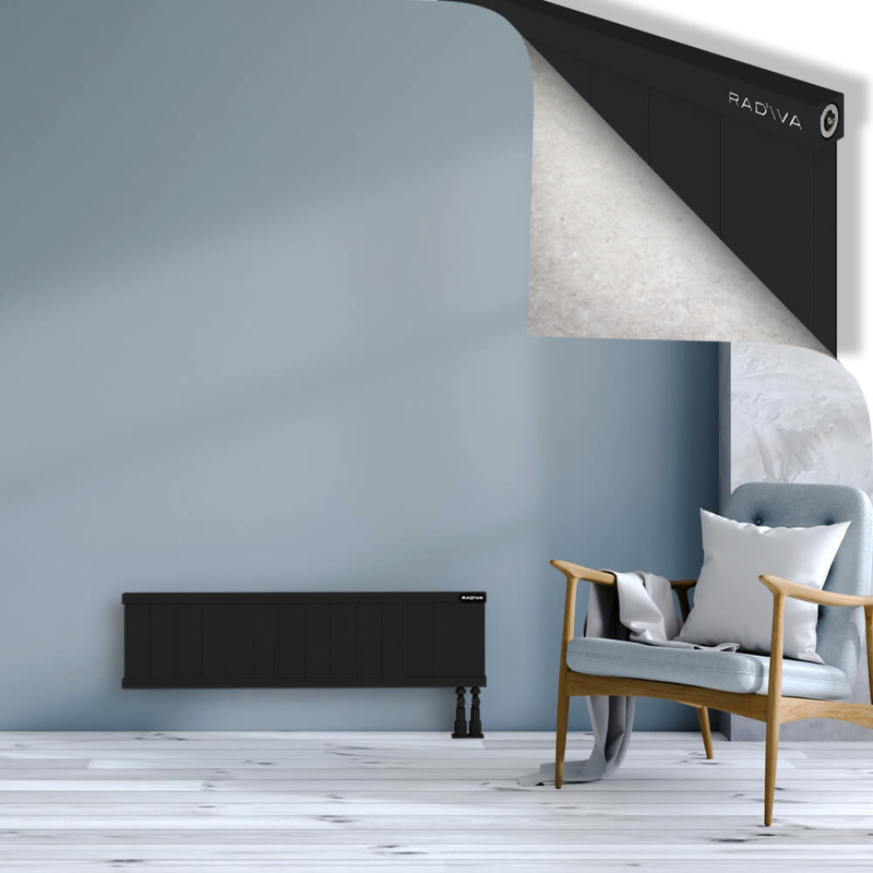 RIO Dekoratif Alüminyum Radyatör 300x1404 Siyah
