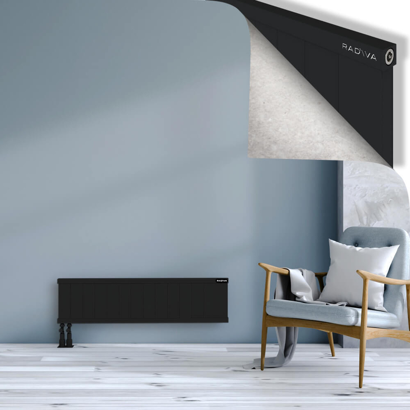 RIO Dekoratif Alüminyum Radyatör 300x1404 Siyah