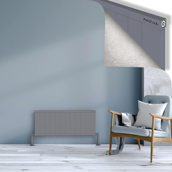 Radiva - Rio Dekoratif Alüminyum Radyatör 400x1204 Gri