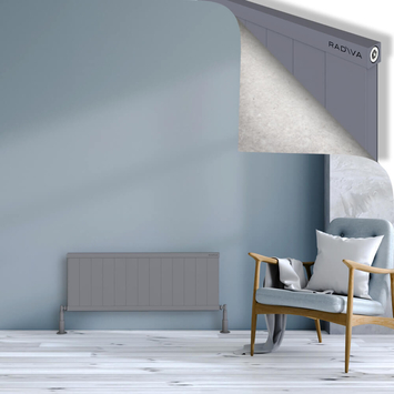 Radiva - Rio Dekoratif Alüminyum Radyatör 400x1304 Gri