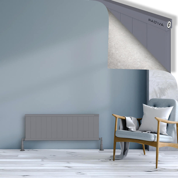 Radiva - Rio Dekoratif Alüminyum Radyatör 400x1404 Gri