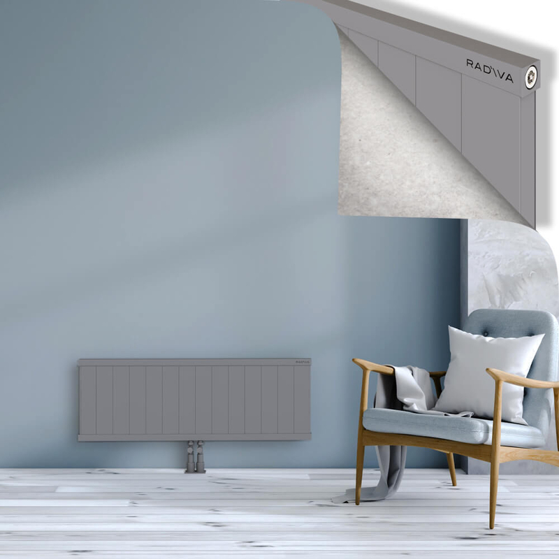 RIO Dekoratif Alüminyum Radyatör 400x1404 Gri