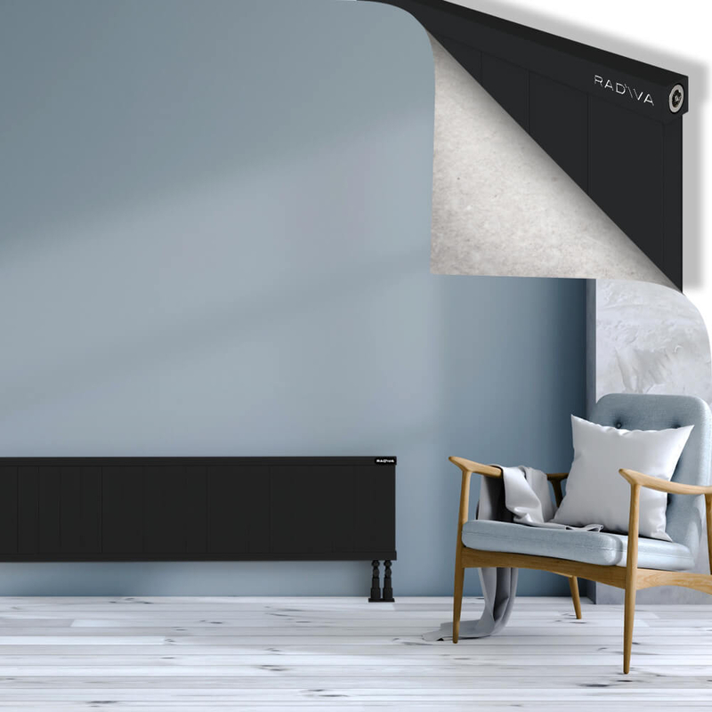 RIO Dekoratif Alüminyum Radyatör 400x2204 Siyah