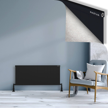 Radiva - Rio Dekoratif Alüminyum Radyatör 500x1404 Siyah