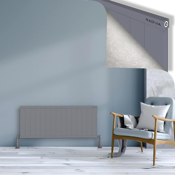 Radiva - Rio Dekoratif Alüminyum Radyatör 500x1504 Gri