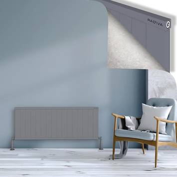 Radiva - Rio Dekoratif Alüminyum Radyatör 500x1604 Gri