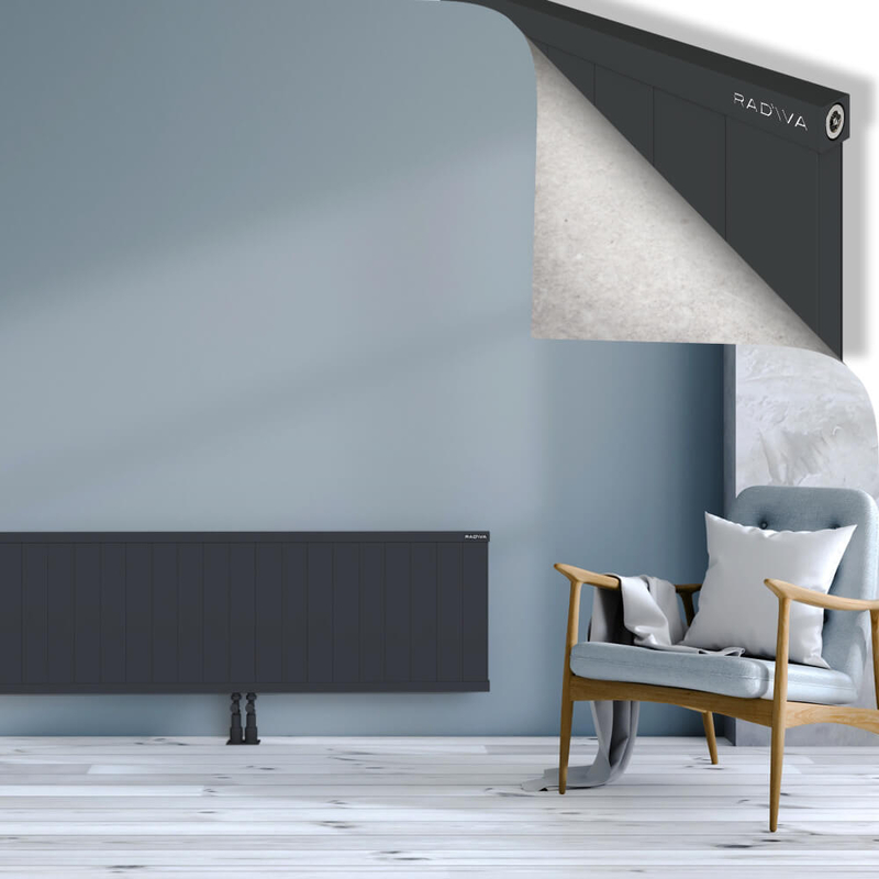 RIO Dekoratif Alüminyum Radyatör 500x2904 Koyu Antrasit