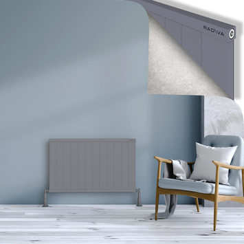 Radiva - Rio Dekoratif Alüminyum Radyatör 600x1204 Gri