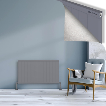 Radiva - Rio Dekoratif Alüminyum Radyatör 600x1304 Gri