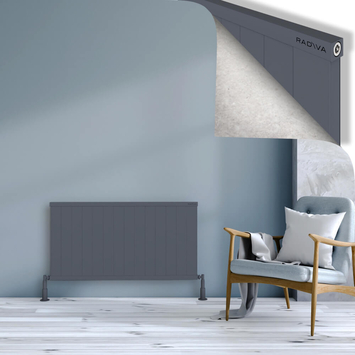 Radiva - Rio Dekoratif Alüminyum Radyatör 600x1404 Antrasit