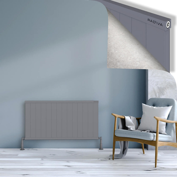 Radiva - Rio Dekoratif Alüminyum Radyatör 600x1404 Gri