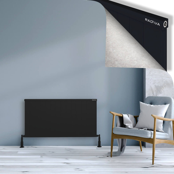 Radiva - Rio Dekoratif Alüminyum Radyatör 600x1404 Siyah
