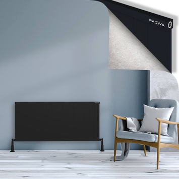 Radiva - Rio Dekoratif Alüminyum Radyatör 600x1604 Siyah