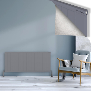 Radiva - Rio Dekoratif Alüminyum Radyatör 600x1704 Gri