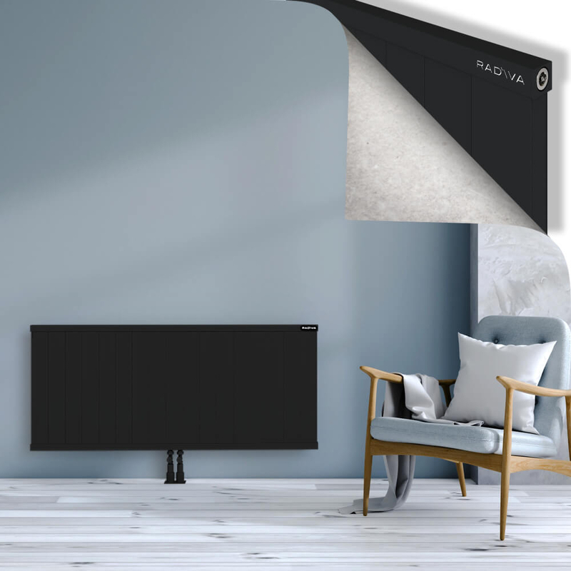 RIO Dekoratif Alüminyum Radyatör 600x1704 Siyah