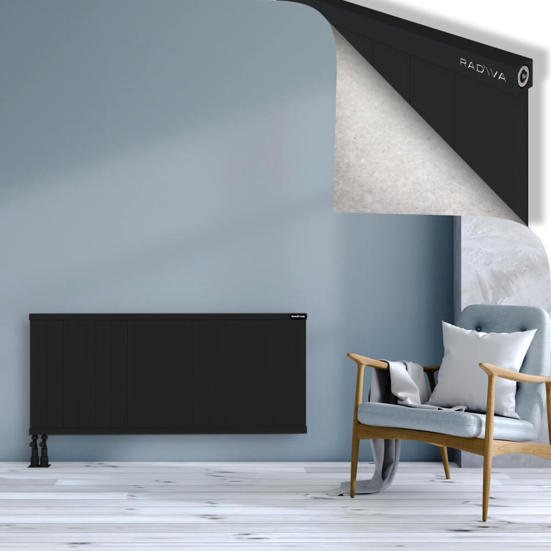 RIO Dekoratif Alüminyum Radyatör 600x1704 Siyah