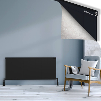 Radiva - Rio Dekoratif Alüminyum Radyatör 600x1704 Siyah