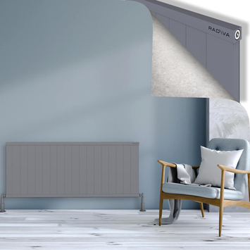 Radiva - Rio Dekoratif Alüminyum Radyatör 600x1804 Gri