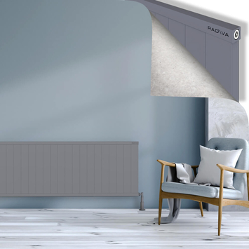 Radiva - Rio Dekoratif Alüminyum Radyatör 600x2704 Gri