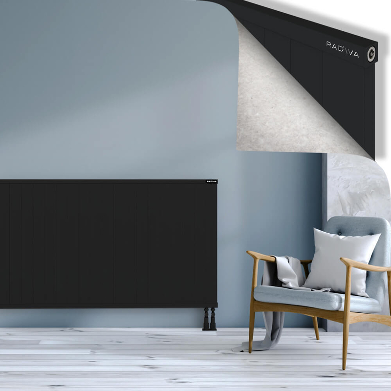RIO Dekoratif Alüminyum Radyatör 900x2504 Siyah