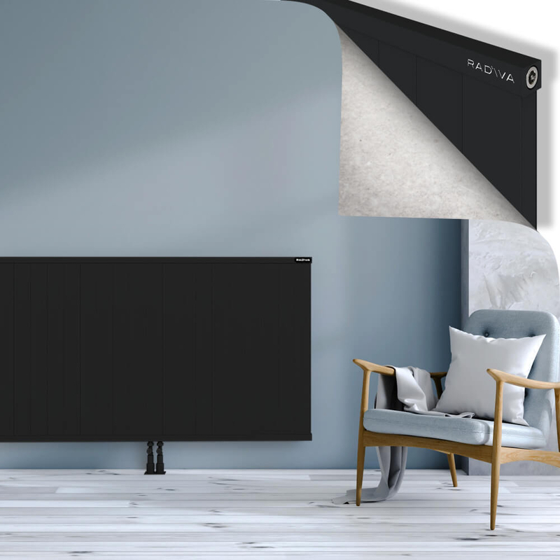 RIO Dekoratif Alüminyum Radyatör 900x2604 Siyah
