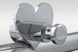 Rob Hook for Towel Warmers H02 Metal Heart Chrome - Thumbnail