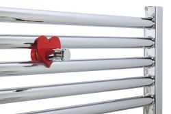 Rob Hook for Towel Warmers H03 Metal Heart Rouge-Chrome - Thumbnail