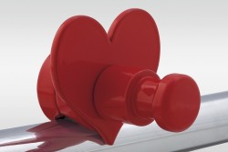 Rob Hook for Towel Warmers H03 Metal Heart Rouge - Thumbnail