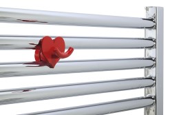 Rob Hook for Towel Warmers H05 Metal Heart Rouge - Thumbnail