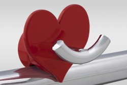 Rob Hook for Towel Warmers H05 Metal Heart Rouge-Chrome - Thumbnail
