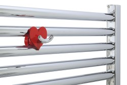 Rob Hook for Towel Warmers H05 Metal Heart Rouge-Chrome - Thumbnail