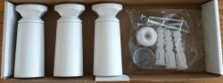 Radiva - Sèche Serviettes Bracket 3 Pcs Blanc With Blind Plug