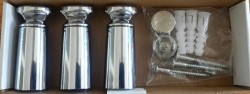 Radiva - Sèche Serviettes Bracket 3 Pcs Chrome With Blind Plug