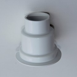 Sèche Serviettes Tube Hiding Sleeve Plug-In Plastic Blanc - Thumbnail